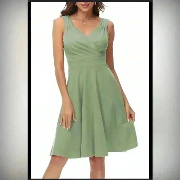GRACE KARIN Women's Sleeveless Wrap V-Neck A-line Bridesmaid Cocktail Party Dres - Picture 1 of 7
